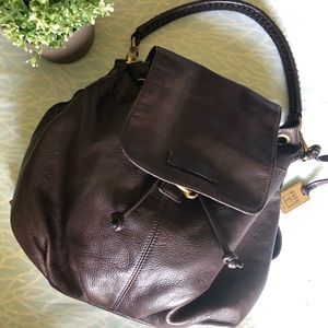 Frye leather Jenny backpack and purse